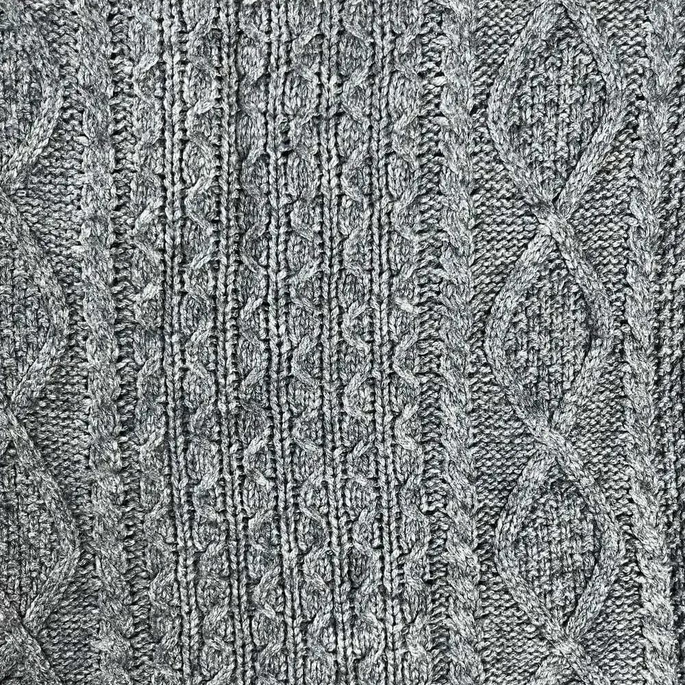 American‎ Eagle Wool Blend Cable Knit Studded Sweater Gray M Indie